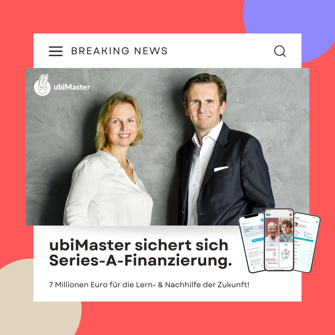 Series-A-Finanzierung ubiMaster - Bild von Gründern Jana und Geschäftsführer Steffen