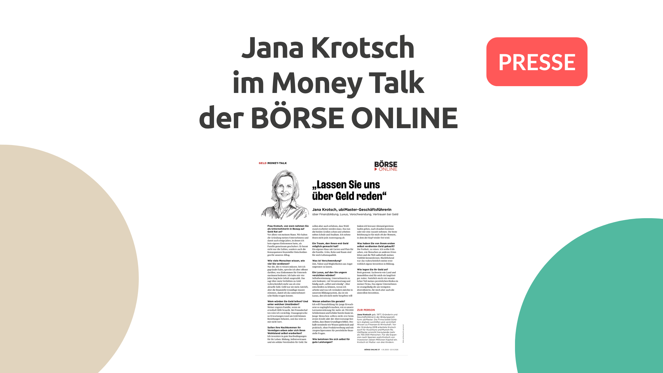 News Titelbild_Jana Krotsch im Money Talk der Börse Online
